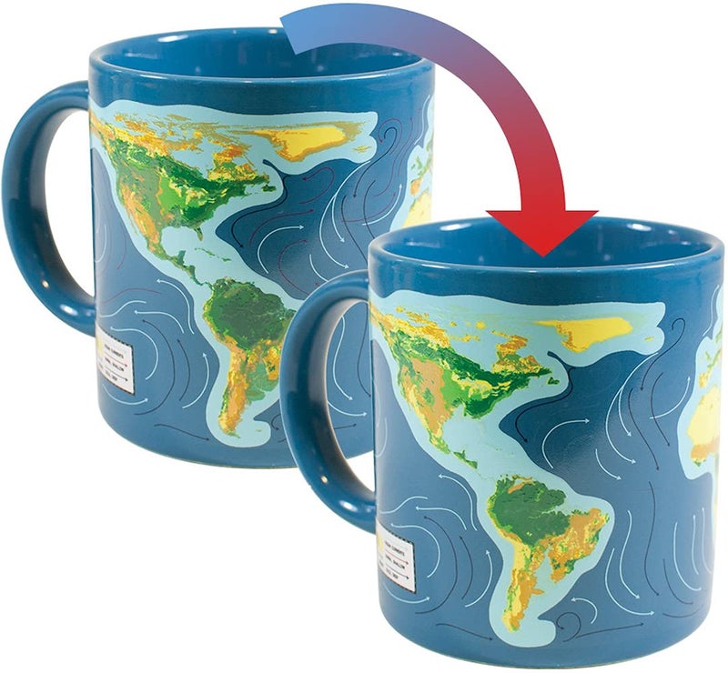 The Unemployed Philosophers Guild Climate Change Heat Transforming Color Changing Mug - Add Hot Coffee and Sea Levels Rise, Comes in Gift Box, 12oz - Image 1